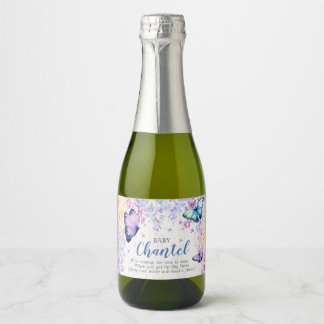 Mídia de vinho espumante personalizada com borbole