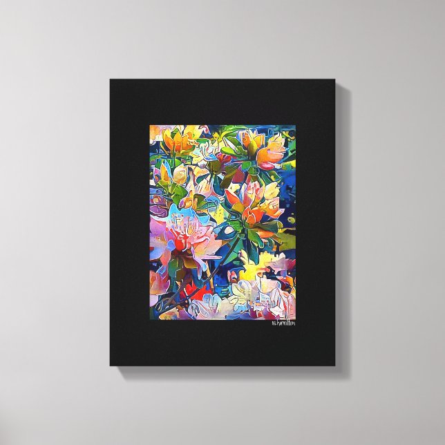 Mídia digital mista - Arte de Canvas preta (Frente)