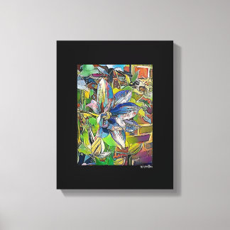 Mídia digital mista - Arte de Canvas preta