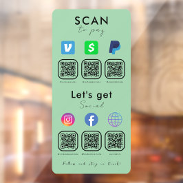 Mídia Social de Código MultiQR Digitalização para