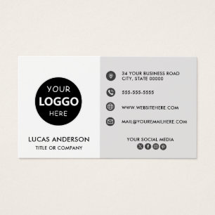 Mídia social de logotipo comercial personalizável