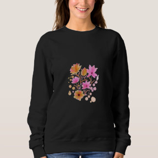 • Midnight Bloom – Camisa Preta Floral de Manga Lo