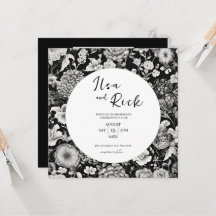 Midnight Bloom: Um Convite Floral Escuro