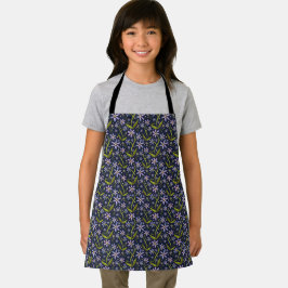 Midnight | Dancing Watercolor Daisies Kids Apron