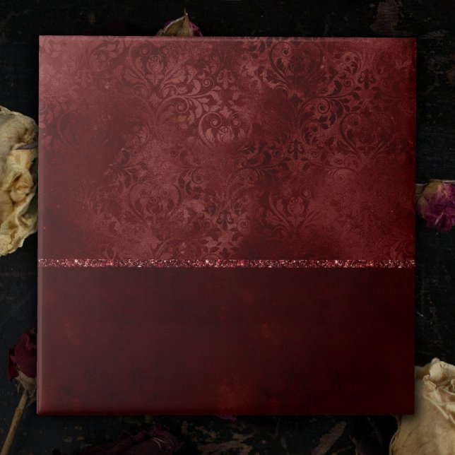 Midnight Henna Romance | Red Satinge Damask (Criador carregado)