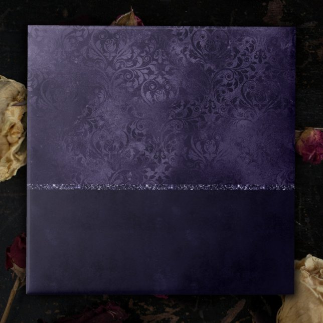 Midnight Indigo Romance | Satinge Damask (Criador carregado)