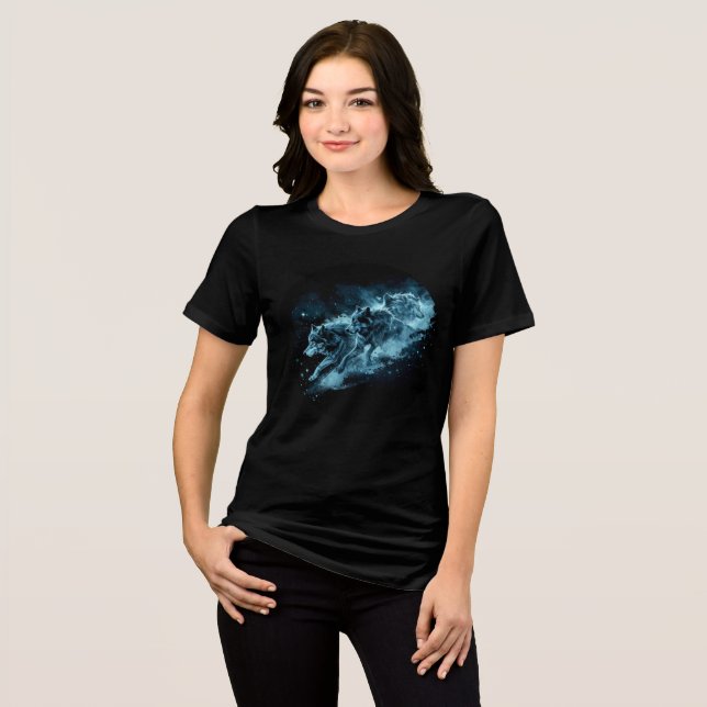 Midnight Star Wolves Running Print (Frente Completa)