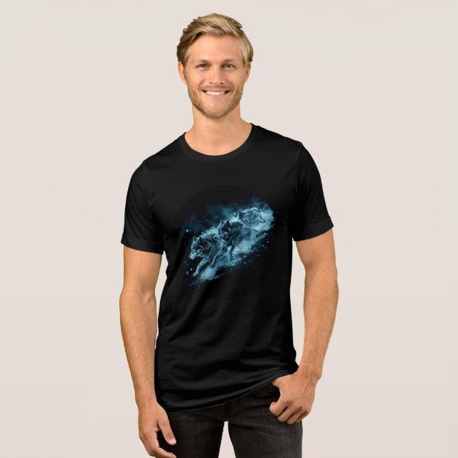Midnight Star Wolves Running Print (Frente Completa)
