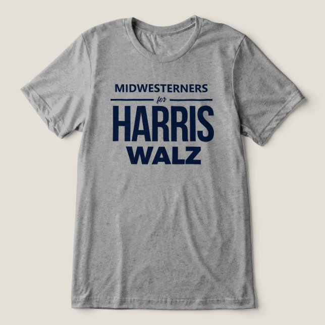 Midwesterners para Harris Walz (Design frontal)