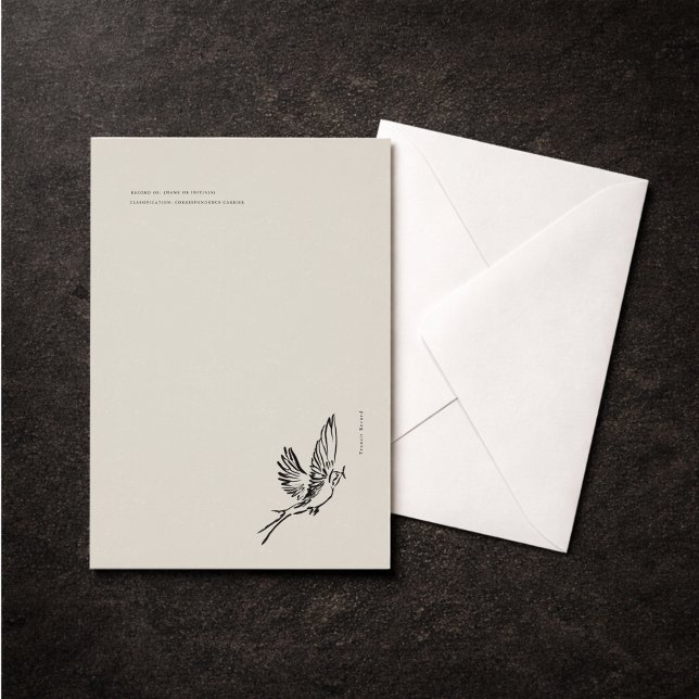 Migratory Swallow- Introvert Vintage Flat Card (Criador carregado)