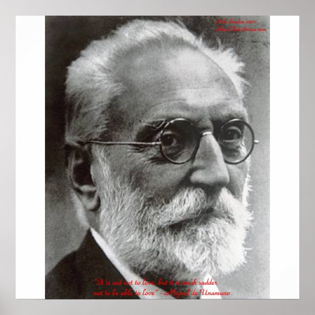 Miguel de Unamuno Pode Amar Posters De Citação (Frente)