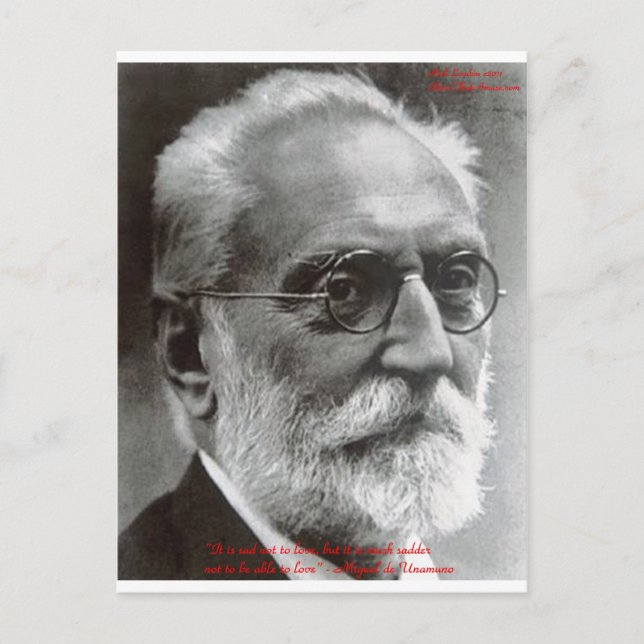 Miguel de Unamuno Pode Amar Presentes E Cartões De (Frente)