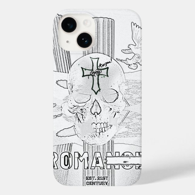 Mikitiez dreamer skull tatuagem no arco-íris rosa (Verso)