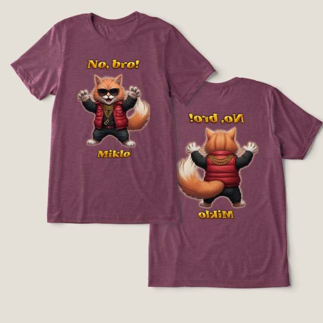 Miklo’s t-Shirt Tri-Blend Shirt (Design Frente e Verso)