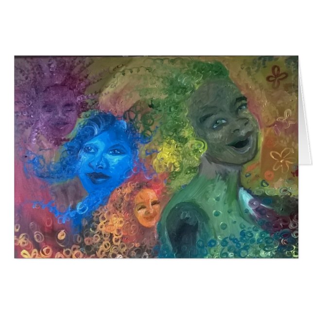 Mil irmãs que riem o cartão (Frente horizontal)