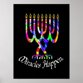 Milagres acontecem Menorah Poster