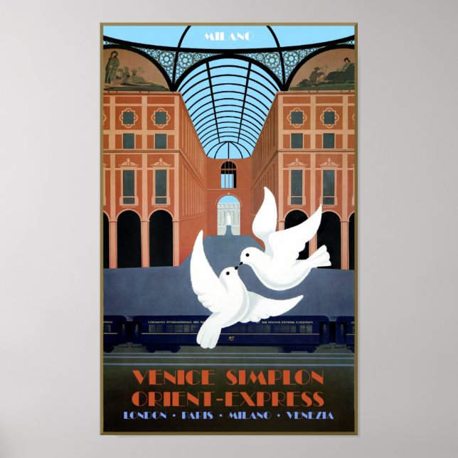 Milano, Poster de viagens Orient Express (Frente)