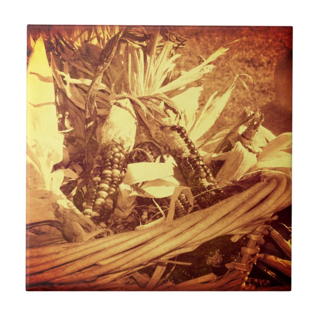 Milho Indiano Em Estaca Vintage (Frente)