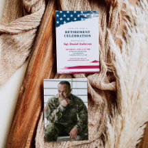 Militar Convite de festas de aposentadoria de band