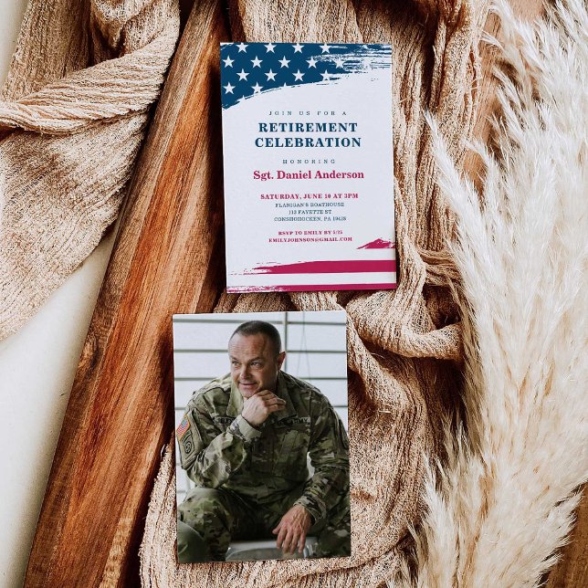 Militar Convite de festas de aposentadoria de band (Criador carregado)