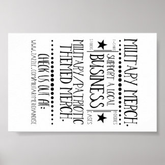 Militares Merch. Poster de anúncio