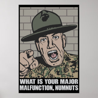 Military Drill Sergeant Motivantional Poster