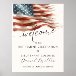 Military Retirement Welcome Poster | Editable
