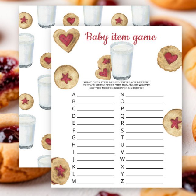 Milk and Cookies Baby shower Baby item Game (Criador carregado)