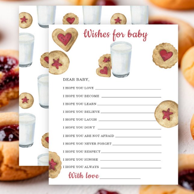 Milk and cookies baby shower - wishes for baby (Criador carregado)