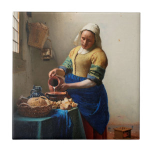 Milkmaid Kitchen Maid por Johannes Vermeer