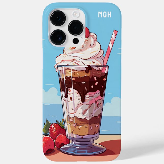 Milkshake de Sorvete Monograma Personalizado (Verso)