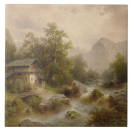 Mill on a Mountain Stream (por Albert Rieger)