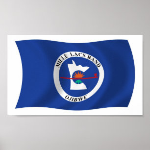 Mille Lacs Band Reservation Bandeira Poster Impres