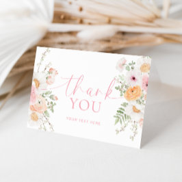 Millie Floral Folded Cartões de agradecimentos