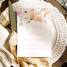 Millie Floral Menu & Obrigado
