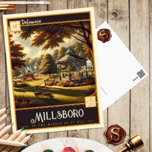 Millsboro, Delaware Cartão postal Vintage