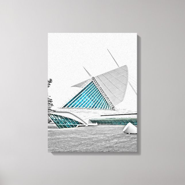 Milwaukee Art Museum 7 Canvas Print (Frente)