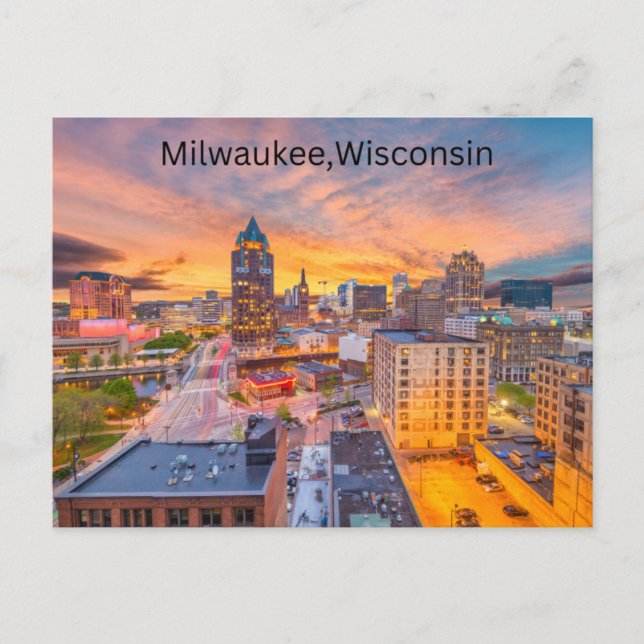 Milwaukee, cartão postal de Wisconsin (Frente)