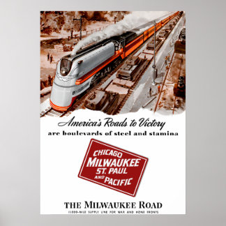Milwaukee Road poster da Segunda Guerra Mundial