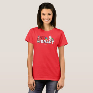 Mim a camisa das mulheres da biblioteca do coraç