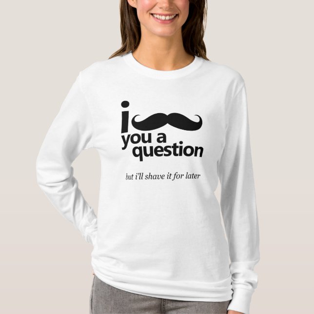 Mim bigode você uma camisa longa da Capa das (Frente)
