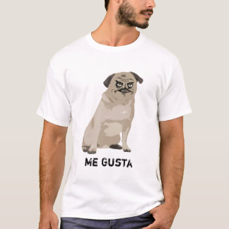 Mim camisa do cão T do Pug da raiva de Gusta Meme