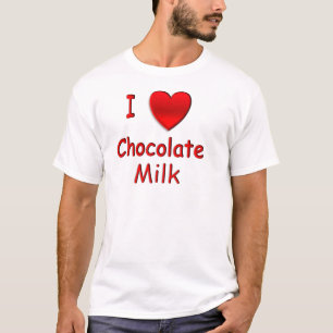 Mim camisas do leite de chocolate T do coração