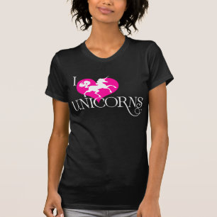 MIM camiseta dos unicórnios do CORAÇÃO (rosa &