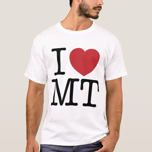 Mim camisetas do estado da TA de Montana do amor (Frente)