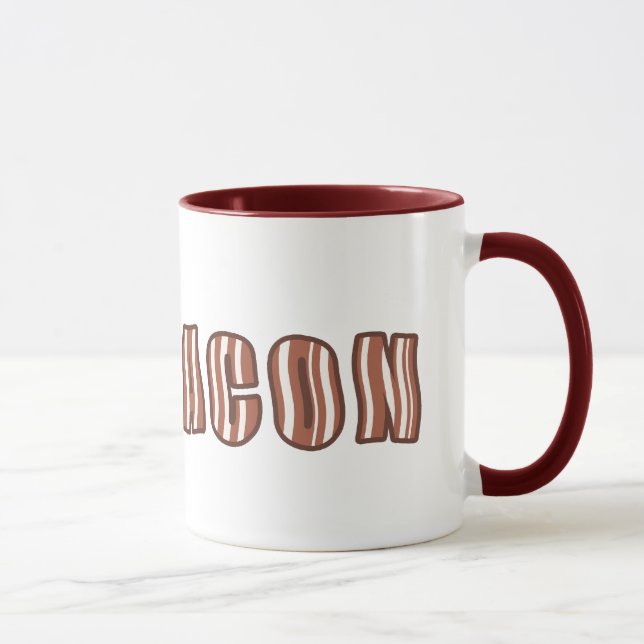 Mim caneca 001 do bacon do coração (Direita)