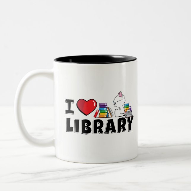 Mim caneca da biblioteca do coração (Esquerda)