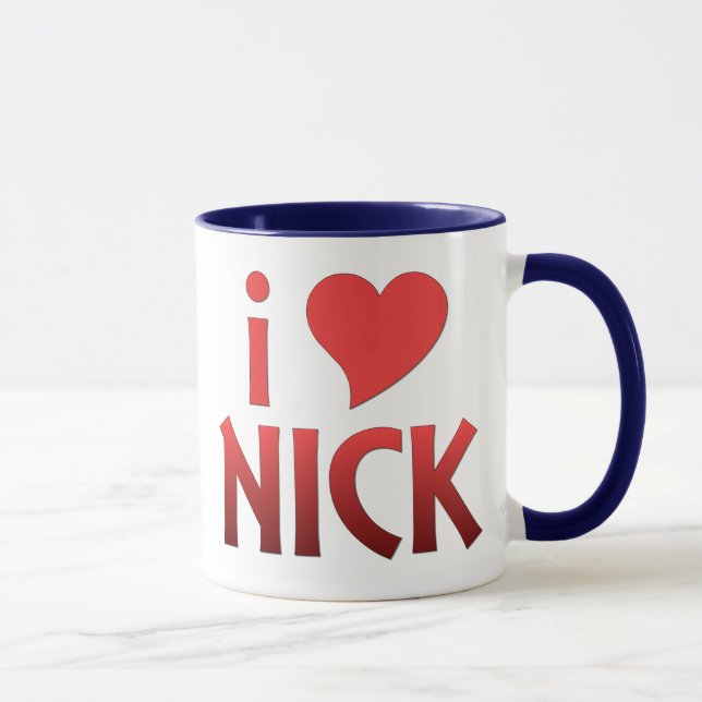 Mim caneca de Nick do coração (Direita)
