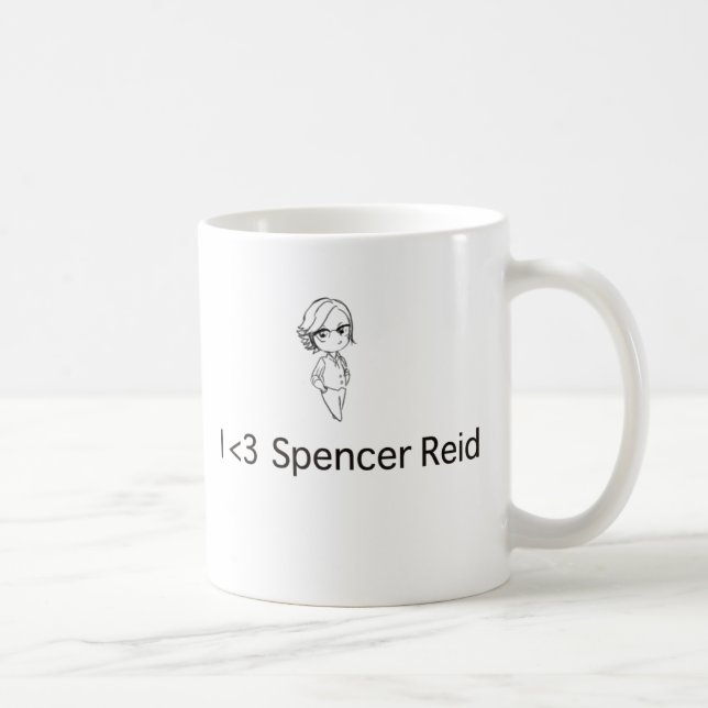 Mim caneca de Spencer Reid do coração (Direita)