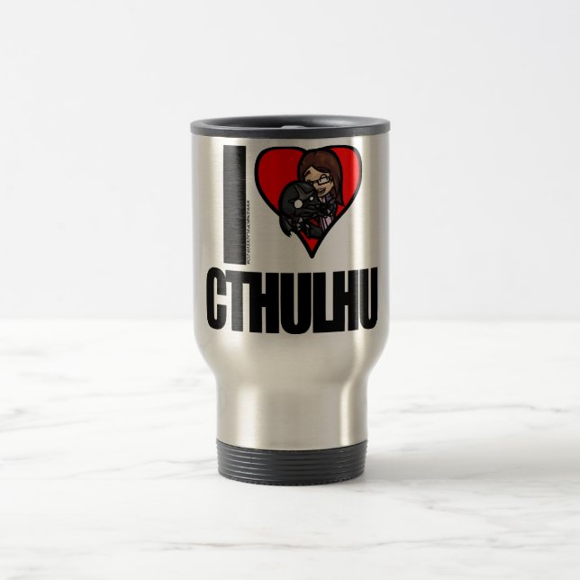Mim caneca de viagem de <3 Cthulhu (Centro)